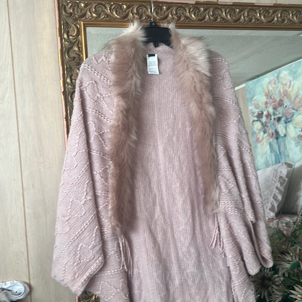Light blush dolman sleeve sweater